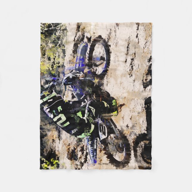 Manta Polar Viaje salvaje - Motocross Racer (Anverso)