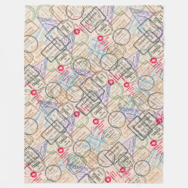 Manta Polar Viajes de sellos de pasaporte (Anverso)