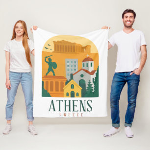 Manta Polar Viajes Vintage Atenas Greece - Parthenon
