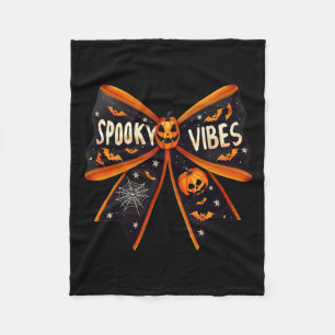 Manta Polar Vibes Coquette Bow Groovy Halloween Mujeres Chicas