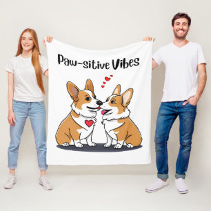 Manta Polar Vibes Corgis enamorados