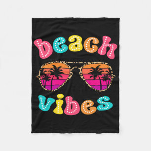 Manta Polar Vibes de playa Sungles de verano Retro Chica Cuida