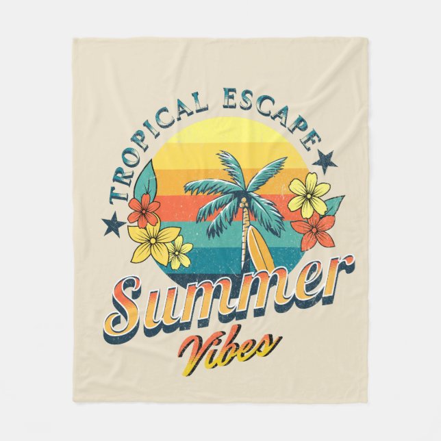 Manta Polar Vibes de verano - Escapada tropical (Anverso)