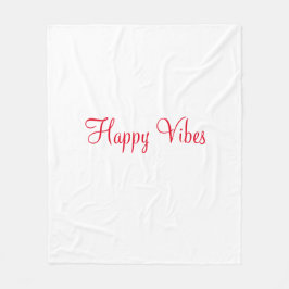 Manta Polar Vibes felices rojas vacaciones simple y mínima cal