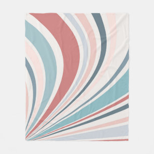 Manta Polar Vibes retro coloridas en rosa, azul y gris