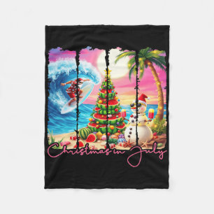 Manta Polar Vibraciones de Verano Navidad en Julio Santa Naveg