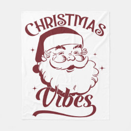 Manta Polar Vibraciones Navideñas Diseño Vintage