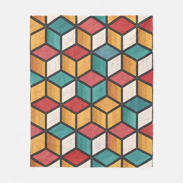 Manta Polar Vibrant 3D Cube Optical Illusion Pattern (Anverso)