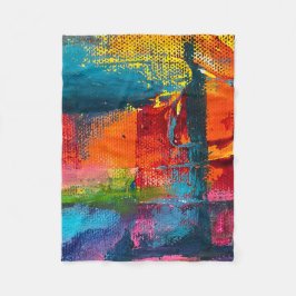 Manta Polar Vibrant Abstract Acrylic Art Throw Blanket