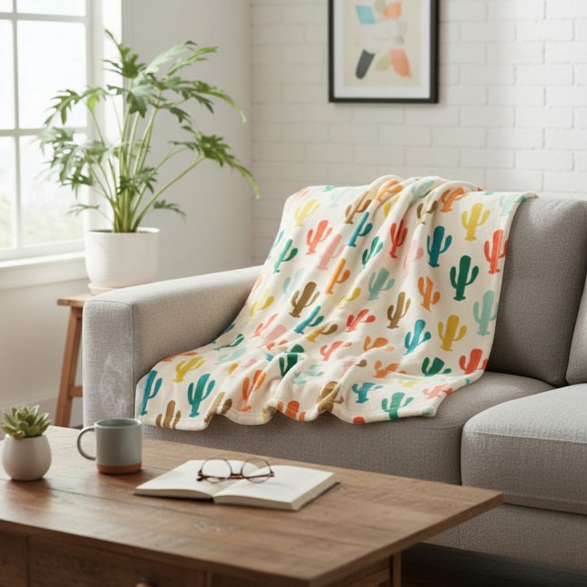 Manta Polar Vibrant Desert Botanical Throw Blanket  (Subido por el creador)