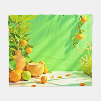 Manta Polar Vibrant Orange Green Still Life Design