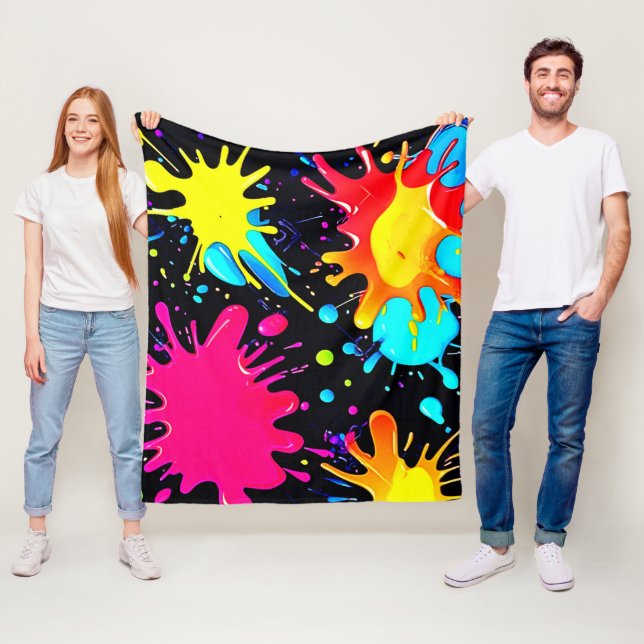 Manta Polar Vibrant Paint Splatter Artwork Burst (In situ)