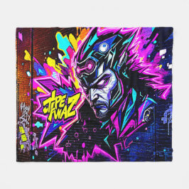 Manta Polar Vibrante barrido de arte callejero