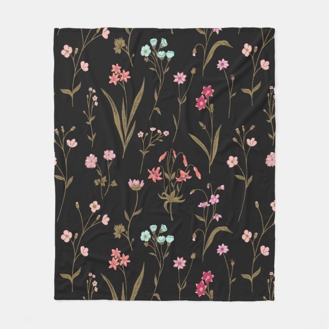 Manta Polar Vibrante Floral Medley Fleece Blanket (Anverso)