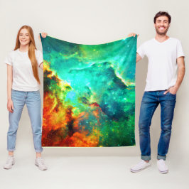 Manta Polar Vibrante Galaxy Canvas Art