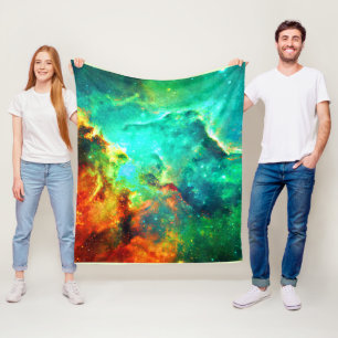 Manta Polar Vibrante Galaxy Canvas Art