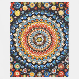 Manta Polar Vibrante Millefiori Patrón elegante