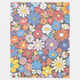 Manta Polar Vibrante Millefiori Patrón elegante