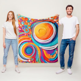 Manta Polar Vibrantes colores artísticos de Badaist