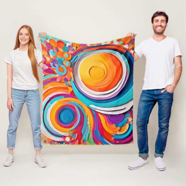 Manta Polar Vibrantes colores artísticos de Badaist (In situ)