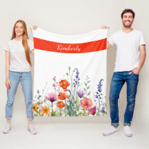 Vibrantes flores silvestres personalizadas en acua