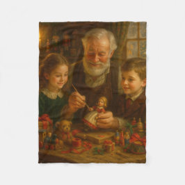Manta Polar Victorian Christmas Blanket – Ornament Painting