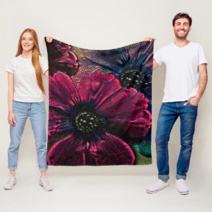 Manta Polar Victoriano Splendor: Exquisito diseño floral
