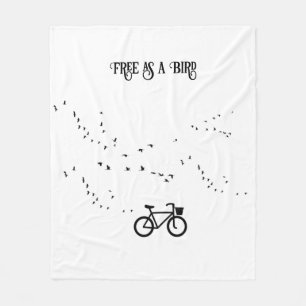 Manta Polar Vida Ciclista Libre Arte en Blanco y Negro