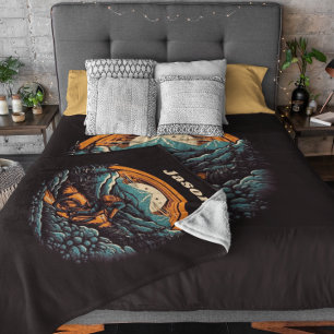 Manta Polar Vida en bicicleta, personalizable retro