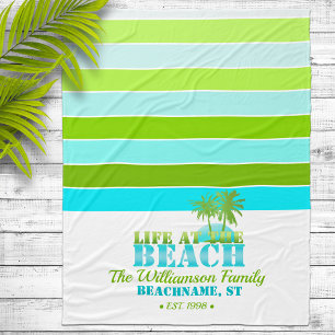 Manta Polar Vida en la playa Guay Blue/Green