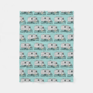 Manta Polar Vida que acampa feliz con los Frenchies lindos