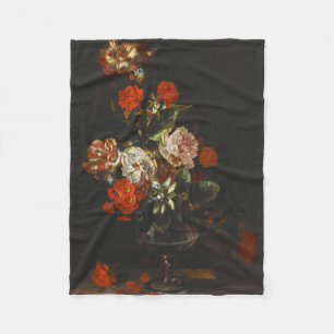 Manta Polar Vida residual vintage con flores