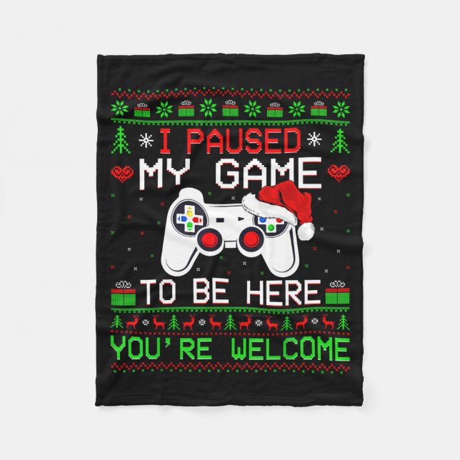 Manta Polar Video Game Christmas Ugly Sweater Funny Gamer Gami (Anverso)