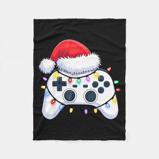 Manta Polar Video Game Controller Christmas Santa Hat Gamer Bo (Anverso)