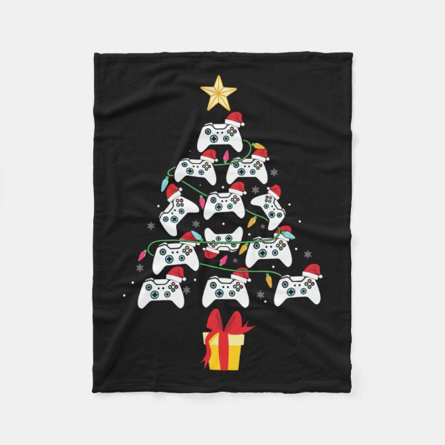 Manta Polar Video Game Controller Christmas Tree Xmas Boy Men (Anverso)