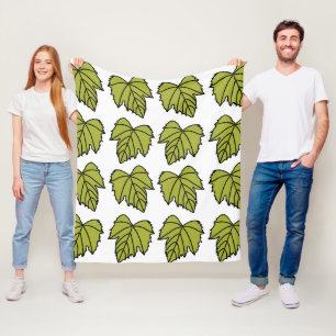Manta Polar Vides de uva hojas verdes