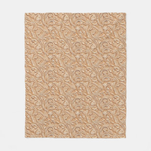 Manta Polar Vieja Beige Fundido de cuero falso