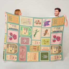 Manta Polar Viejos sellos rústicos y entradas para cenima