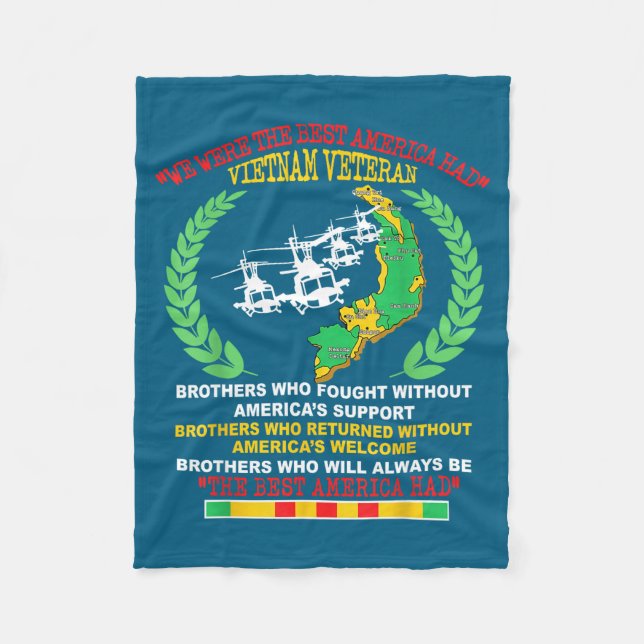 Manta Polar Vietnam Veteran We Were The America Had Map Helico (Anverso)