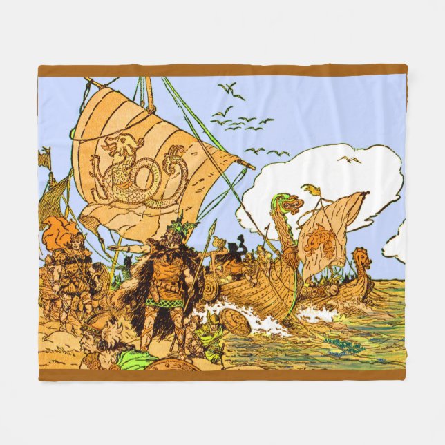 Manta Polar Vikings print (Frente (Horizontal))
