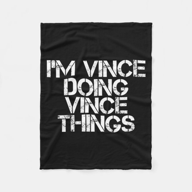 Manta Polar Vince Doing Vince Things Funny Birthday Name Gift (Anverso)