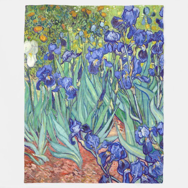 Manta Polar Vincent Van Gogh 1898 Irises (Anverso)