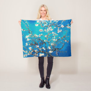 Manta Polar Vincent Van Gogh Almond Blossoms Turquoise brillan