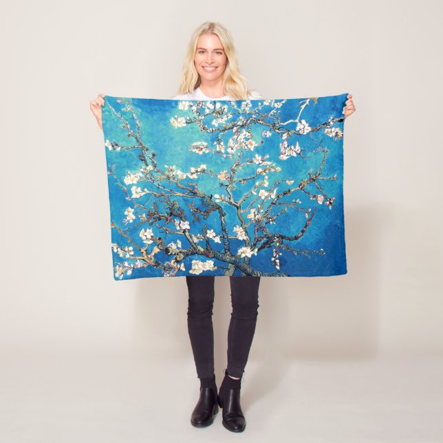 Manta Polar Vincent Van Gogh Almond Blossoms Turquoise brillan (In situ)