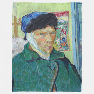 Manta Polar Vincent van Gogh - Autorretrato con oreja vendada