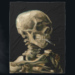 Manta Polar Vincent van Gogh - Calavera con cigarrillo en llam<br><div class="desc">Cabeza de un Skeleton con un cigarrillo en llamas / Calavera con cigarrillo en llamas / Crane de squelette fumant une cigarrillo - Vincent van Gogh,  1885</div>