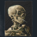 Manta Polar Vincent van Gogh - Calavera con cigarrillo en llam<br><div class="desc">Cabeza de un Skeleton con un cigarrillo en llamas / Calavera con cigarrillo en llamas / Crane de squelette fumant une cigarrillo - Vincent van Gogh,  1885</div>