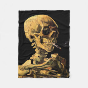 Manta Polar Vincent Van Gogh - Calavera con cigarrillo encendi