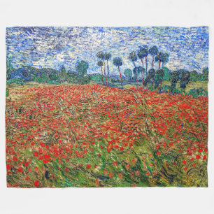 Manta Polar Vincent van Gogh - Campo de amapola