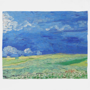 Manta Polar Vincent van Gogh - Campos de trituración bajo las 